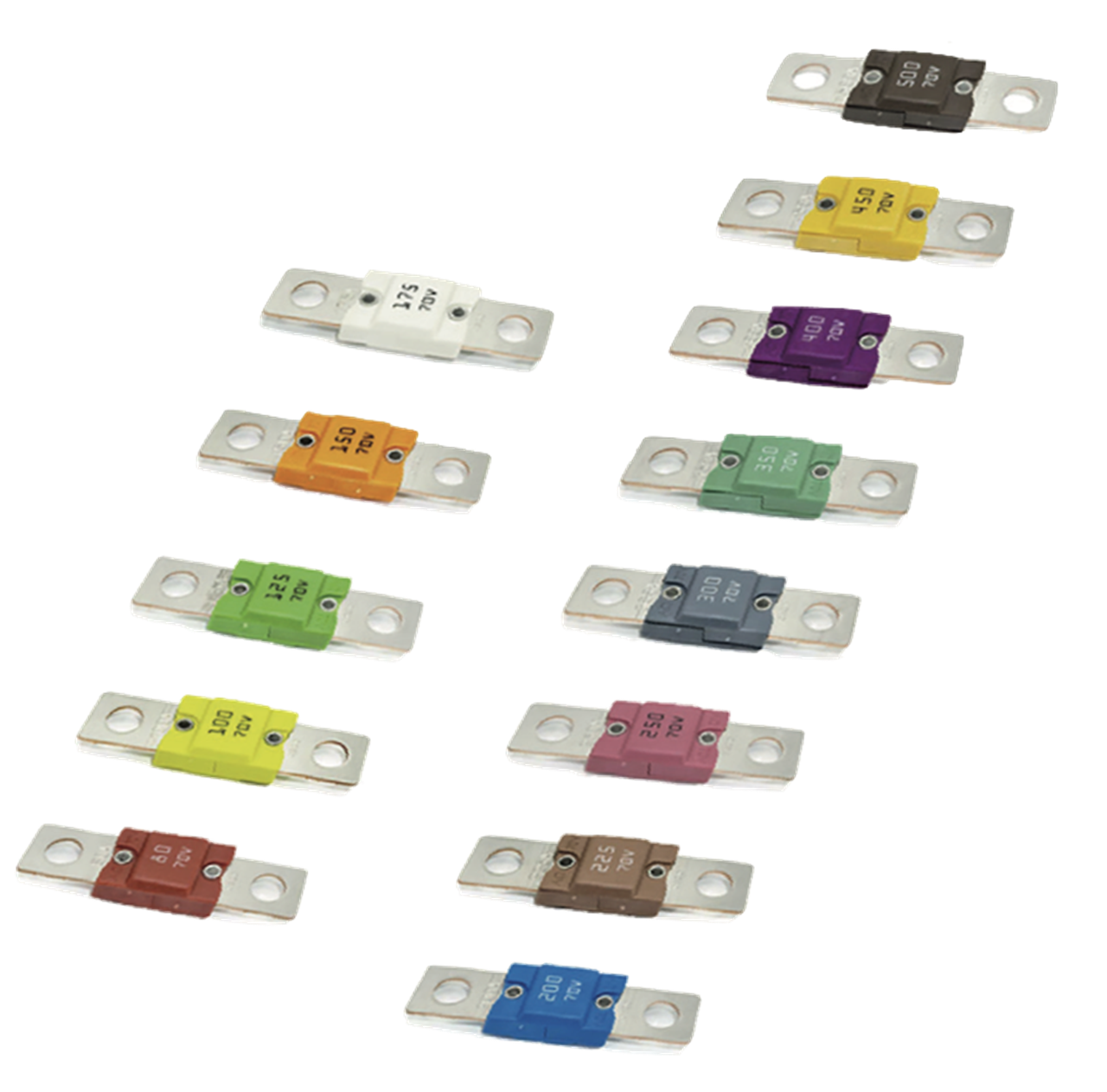 Mega fuses 32V and 70V, 40A – 500A